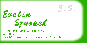 evelin sznopek business card